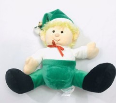 Kellytoy Elf 9” Plush Christmas Green Santa Hat Blonde Hair - £12.01 GBP