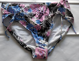 California Waves Multicolor Plus Side Cinched High Waist Bottom Size 2 (20/22} - £13.21 GBP