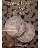 1 Troy Oz. Mercury Dimes 1916-45 with Whitman Collectors Book RARE Silver - €129,43 EUR