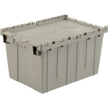 Global Industrial™ Plastic Attached Lid Shipping &amp; Storage Tote, 21-7/8&quot;... - $892.32 MXN