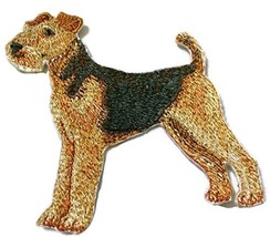 Amazing Custom Dog Portraits [Airedale] Embroidery IronOn/Sew Patch [4.0&quot; x 3.5&quot; - £10.36 GBP