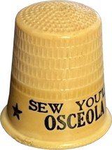 Sew You&#39;ll Remember the Osceola Furniture Mart Collectible plastic Thimble - £7.91 GBP