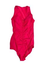 1970s RETRO Red VTG swimsuit- Brigance Water Clothes Sz S Shirred Zipper... - $52.95