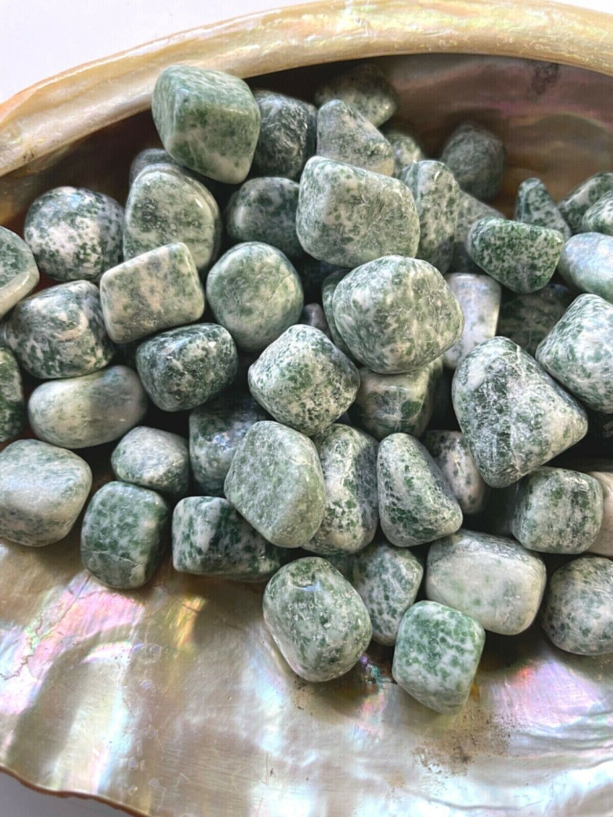 1X Tree Agate Tumbled Stone 20-25mm Reiki Healing Crystals Talisman Peace - $1.67