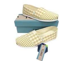 TOMS Alpargata Slip-On Espadrille Shoe, Women&#39;s Flats w Gingham Check Pattern - £31.60 GBP