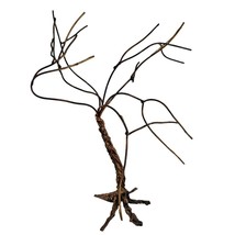 Melted Copper Wire Nails Bare Tree Folk Art Sculpture - £24.03 GBP