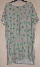 NEW WOMENS Croft &amp; Barrow POTTED PLANTS PRINT SUPER SOFT KNIT NIGHTGOWN ... - £22.32 GBP