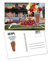 Shreveport FootWhere® Souvenir Postcard - £3.92 GBP