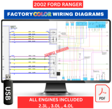 2002 Ford Ranger Complete Color Electrical Wiring Diagram Manual USB - $24.95