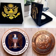 National Security Agency NSA Challenge Coin with special velvet case. - $21.80
