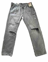 Levi’s 501 ’93 Jeans 36x32 GreyWash Button Fly Distressed Straight New w... - £19.84 GBP