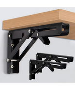 Vinbee 2 Pcs Folding Shelf Brackets 8 Inch Heavy Duty Metal Collapsible ... - $28.43