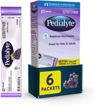 Pedialyte Electrolyte Powder Packets, Grape, Hydration Drink, 6 Single-Serving P - £22.37 GBP