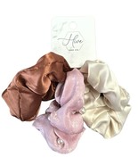 Set of 3 Hive and Co Scrunchie - Scrunchies Brown, Pink &amp; Gold  #479830 - €4,29 EUR