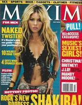 MAXIM July 2002 Cover- Shakira - $2.50