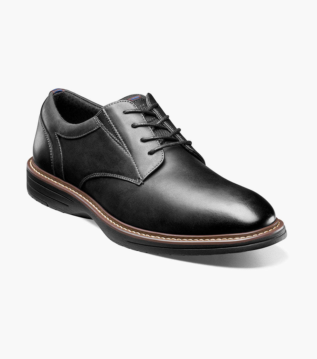 Nunn Bush Griff Plain Toe Oxford Walking Shoes Black 85078-001
