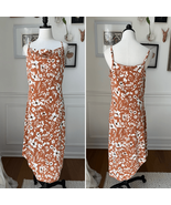 Joie Cowl Neck Midi Slip Dress Terracotta Floral M - $40.50