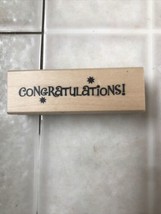 Recollections Rubber Stamp Greetings says Congratulations! - £6.55 GBP