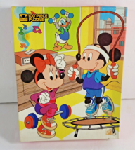 Disney 1986 Mickey &amp; Minnie Mouse 100 Piece Jigsaw Puzzle 11.5” x 15” Ne... - £23.18 GBP