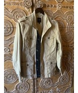 GUESS Men’s 100% Cotton Khaki Safari JACKET Sportswear Button Front Size... - $68.00