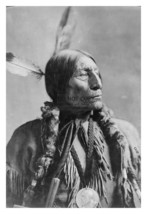 Chief Wolf Robe Cheyenne Native American Portrait Feathers 4X6 Photo - £6.31 GBP