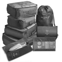 Packing Cubes for Suitcases, 8/9pcs Travel Packing Cubes Travel Luggage Bags Wat - £65.15 GBP