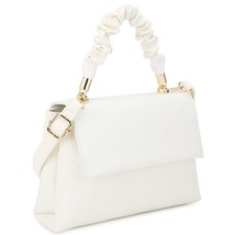 New White Color Fashion Smooth Wrinkle Handle Crossbody Hand Bag - $51.98