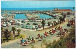Postcard Yacht Harbor Santa Barbara California Spanish Fiesta Day - £2.90 GBP