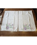 2 Vintage Embroidered Pillow Cases Great For Cutter Crafting - $15.00