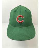 Vintage Chicago Cubs New Era Hat Green Cap Size 6 7/8 USA Genuine MLB Logo - £37.69 GBP