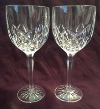 Marquis by Waterford Brookside Water Goblet Wine Glass 8 5/8&quot; Set of 2 Signed - £11.91 GBP