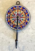 Ceramic Tile Mosaic  Wall Towel Coat Keys Hook Iron Hanger Spanish Style... - $13.93 CAD