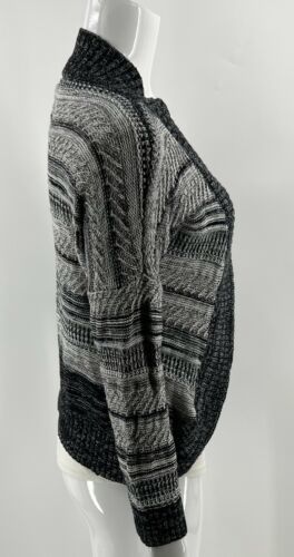 Maurices Womens Cardigan Sweater Size Large Navy Blue White Open Knit Open Front Item image 3
