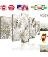 Eye-Catching Floral Wall Art - White Orchid Canvas Print, 40x20, Ready t... - $1,474.61 MXN