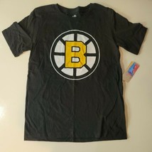 Boston Bruins NHL Hockey Black Short Sleeve Shirt Boys Size M 10-12 or L 14-16 - £10.38 GBP