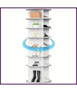 7-Tier Rotating Shoe Rack Tower – 360° Swivel Organiser for Boots &amp; Heel... - $312.14 CAD