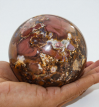 Brown Cobra Jasper Crystal Stone Healing Reiki Gemstone Decor Sphere Gif... - $139.98