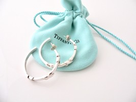 Tiffany &amp; Co Signature X Hoop Hoops Earrings 1.4 Inch Gift Pouch Love Cl... - £389.56 GBP