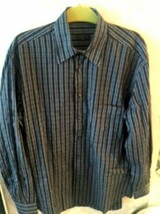 CORNELIANI 100% Cotton Navy White Yellow Check Button Down Shirt SZ IT 40 - $62.71 CAD