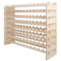 Wine Rack Wood - 96 Bottles Modular Wine Racks 12 Bottles X 8 Shelves St... - $109.24