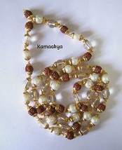 RUDRAKSH RUDRAKSHA 24 CARAT GOLD PLATED CAP WITH NATURAL CRYSTALS &amp; PEAR... - £7.11 GBP