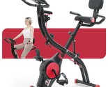 Folding Exercise Bike, Magnetic Foldable Stationary Bike Machine, Indoor... - $299.24