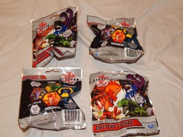 Mini Bakugan Mystery Figure Collectible 4 Pack Trox Dragonoid Nillious Hydorous - £10.25 GBP