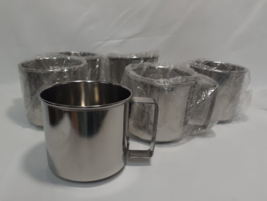 Set of 6, New Lindy&#39;s Stainless Steel Mug, 12 oz, 3 T x 3.75&quot; Dia. - £11.25 GBP