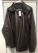 Lane Bryant Women Red Leather Jacket w/Lining Size 26/28 (3X) Zippers On... - $98.00
