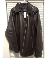 Lane Bryant Women Red Leather Jacket w/Lining Size 26/28 (3X) Zippers On... - $98.00