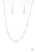Paparazzi Always Abloom Silver Necklace - New - $4.50