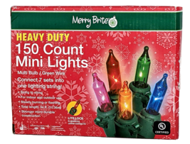 Merry Brite Multi-Color Mini Lights 150 COUNT Heavy Duty String Lights 3... - £12.55 GBP