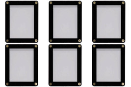 NEW 6-PACK Ultra Pro Black Frame 1 CARD Screwdown Recessed 4 Screw Clear Display - £14.82 GBP