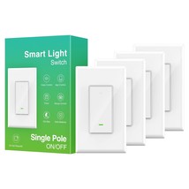 Ohmax Smart Switch, Single Pole (Not 3-Way) 2.4Ghz Wifi Smart Light Switch For L - £66.54 GBP